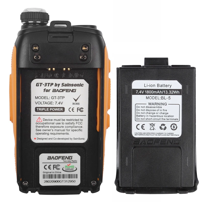 Baofeng GT 3TP MarkIII TP 1/4/8 Вт высокомощная Двухдиапазонная 136 174/400 520 МГц Ham двухсторонняя