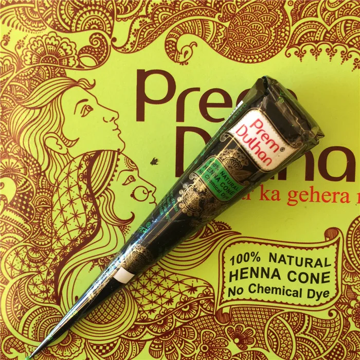 Высококачественная натуральная хна паста коричневого цвета Mehndi конусная краска