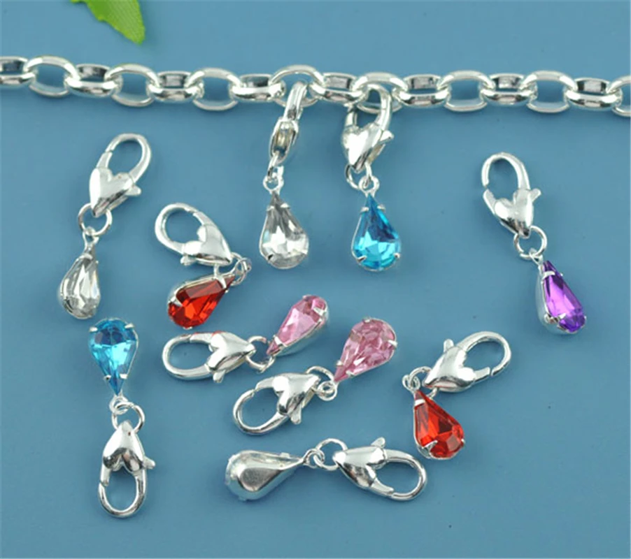 DoreenBeads 10 смешанных капель клип на шармы. Fit звено цепи браслет (B07212) иу|jewelry tongue|jewelry