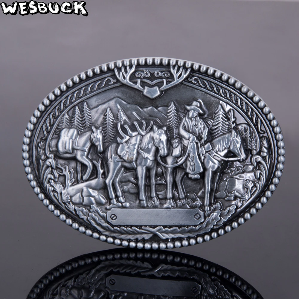 Ремень WesBuck с пряжкой для мужчин и женщин металлическая пряжка в западном стиле