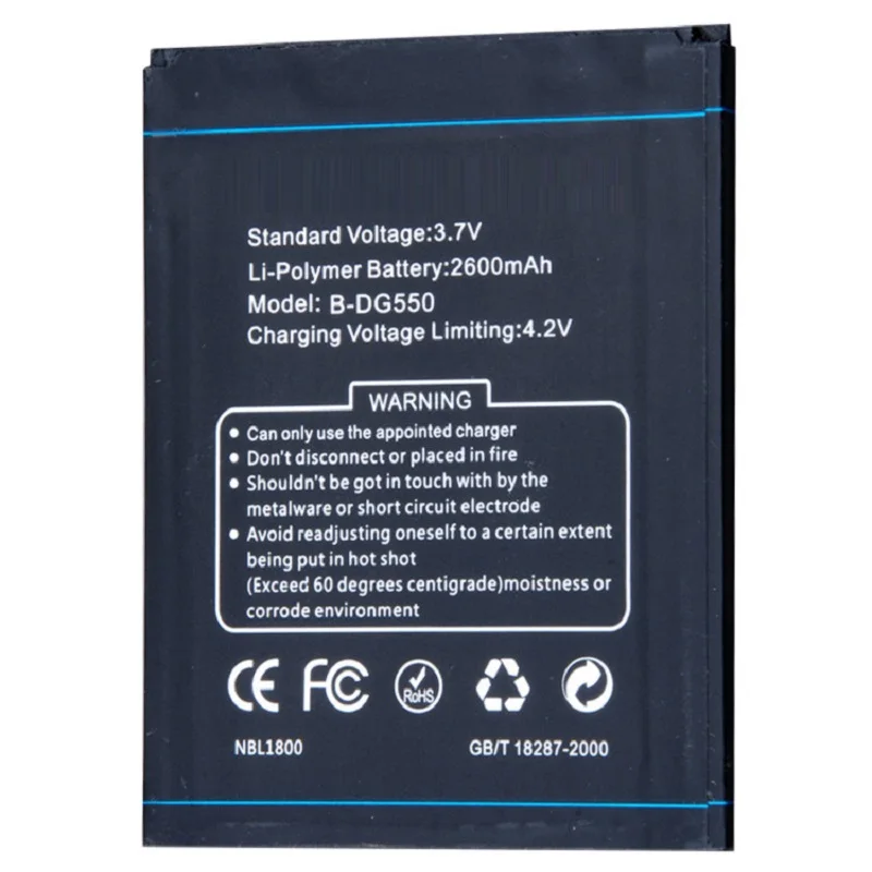 

Оригинальный аккумулятор для сотового телефона B-DG550 DG550 Для Doogee Dagger 550 2600 мАч, сменные батареи с реальной емкостью, лучшее качество