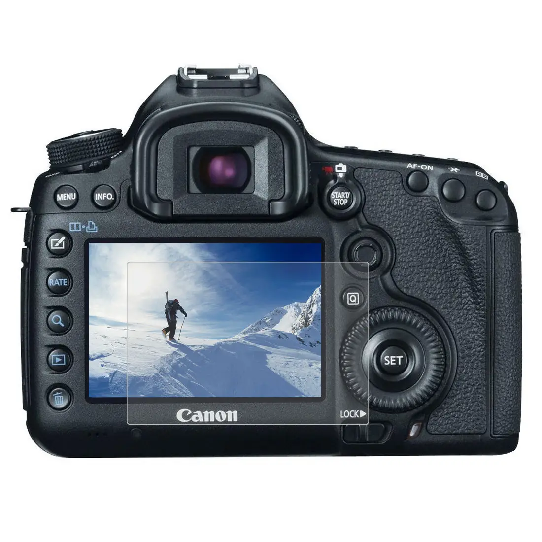 

Ультратонкое закаленное защитное стекло твердостью 9H для экрана Canon 5D Mark III
