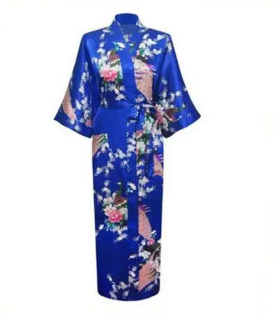 Женское длинное кимоно с цветочным принтом размеры до XXXL|Халаты| |
