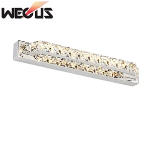 Роскошная хрустальная зеркальная лампа 40 см56 см, 110 В220 В 10 Вт14 Вт, светодиодная лампа для макияжа в ванной, новый стильный светильник, осветительные приборы