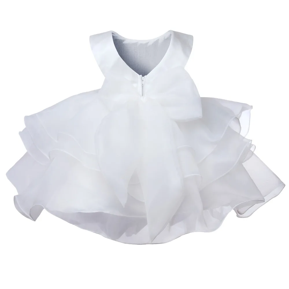 Layered Tulle Girl Summer Party Dress Pageant Gown Bow Princess Wedding Ball Kids First Communion Flower Dresses | Детская одежда и