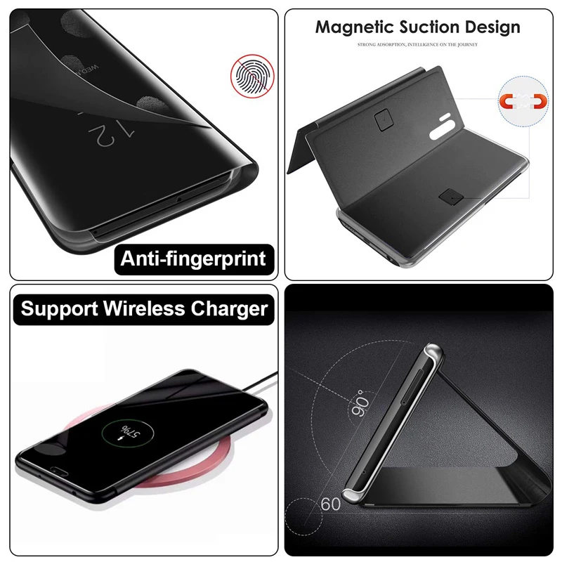 Wonsain Smart View зеркало кожа флип чехол для huawei P30 P20 P10 P9 P8 lite/P30 Lite/P30 Pro/P20 Lite/P10 Lite |
