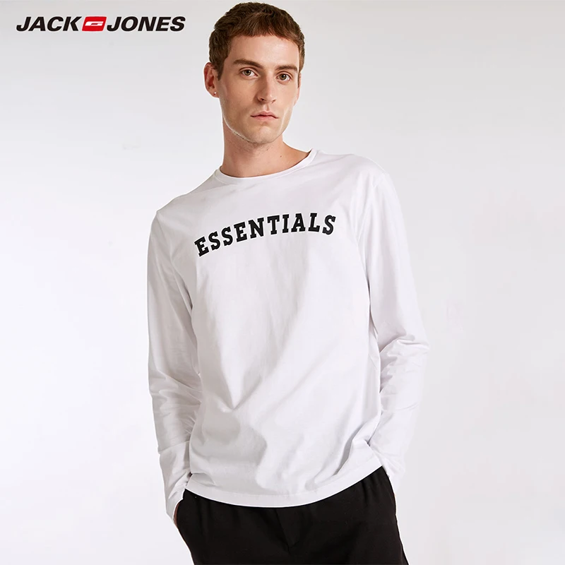 Бренд Jack Jones повседневная домашняя пижама с длинным рукавом и круглым вырезом