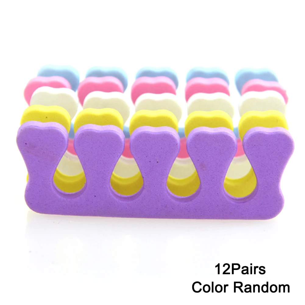 12pairs Separator Toe Sponge Finger Straightener Color Random | Красота и здоровье