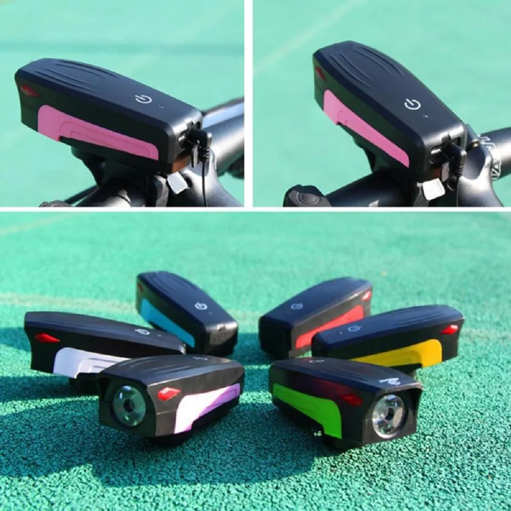 

Mountain bike light car headlights flashlight USB charging charged horn bell riding equipment accessories