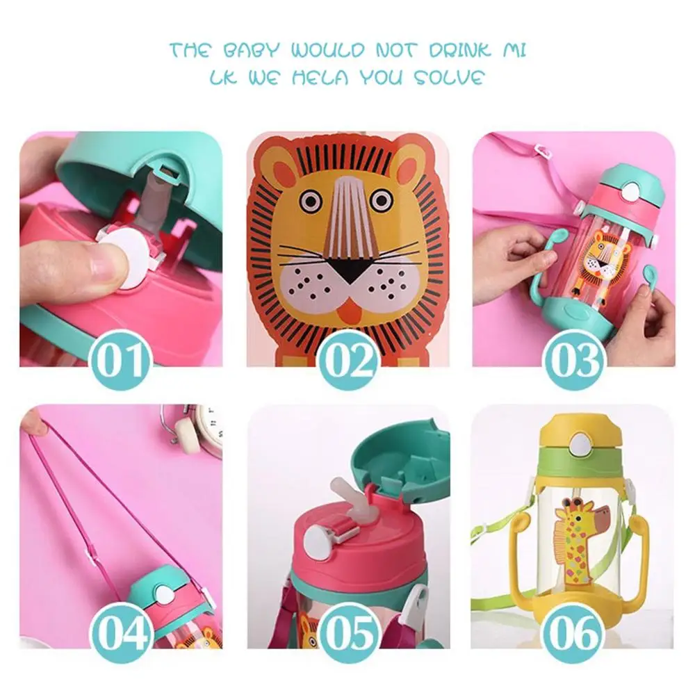 Детские питьевые бутылки с милым рисунком Мультяшные не содержит Бисфенол А