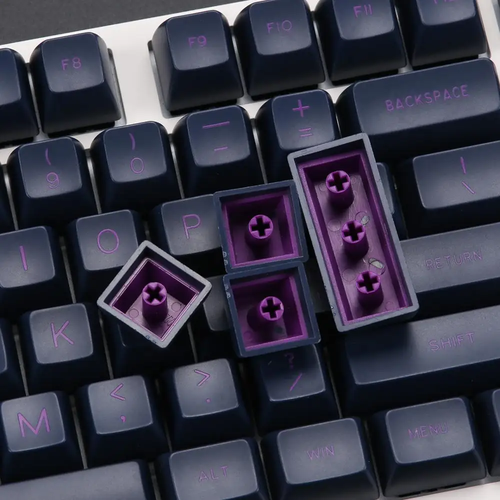 MAXKEY темно фиолетовый SA keycaps Doulbeshot ABS материал для вишни механическая клавиатура