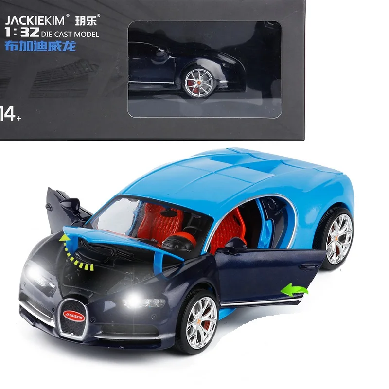 JackieKim 1:32 Bugatti Veyron литья под давлением модель автомобиля игрушка гоночные