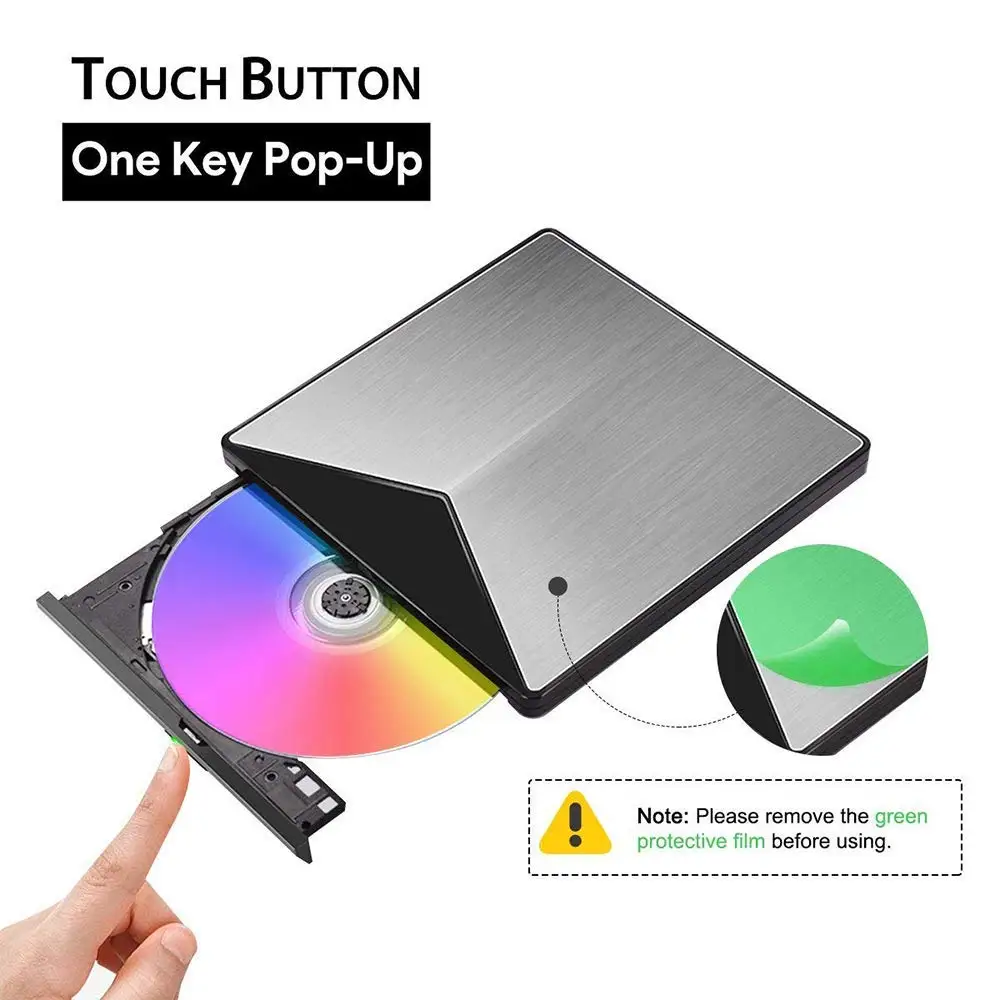 Внешний CD DVD привод горелки плеер USB3.0 ридер оптический для Mac OS ноутбука Air iMac