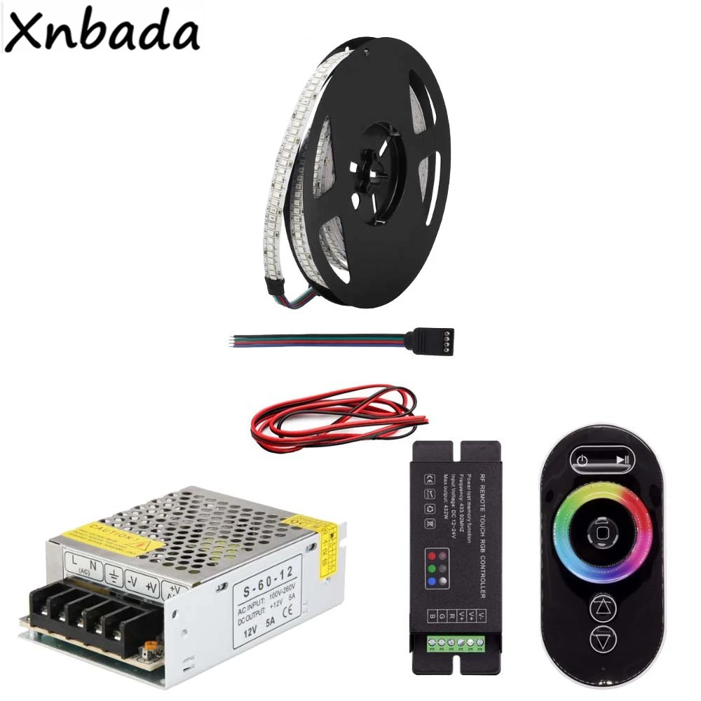 DC12V 2835SMD 234Leds/m RGB Led Strip Light With RF Remote Touch Panel Controller Power Transformer Kit 5M 10M 15M 20M | Освещение