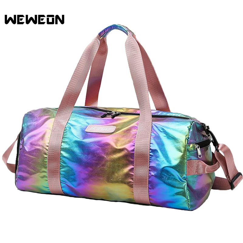Лазерная спортивная сумка для женщин фитнес красочные спортивные сумки Женская