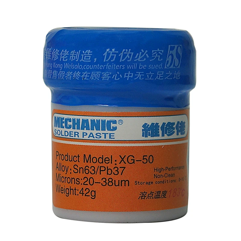 Паяльная паста MECHANIC XG50 42 г SN63 Pb37 Оловянная SMD BGA SMT инструмент для паяльной