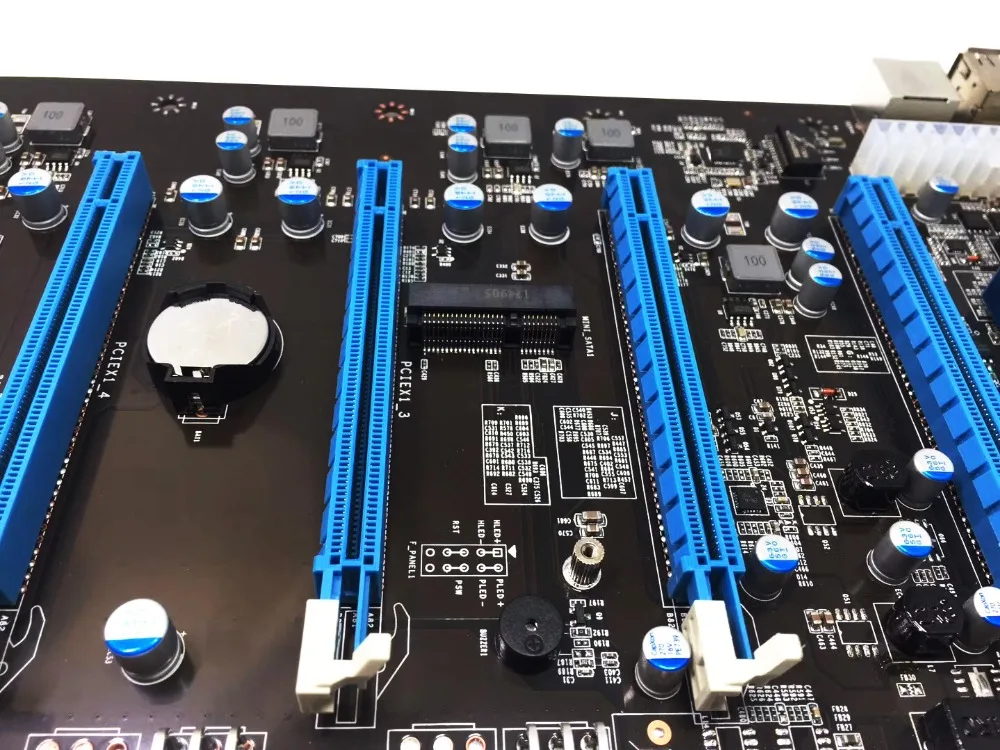 BTC IC6S Mining материнская плата 8 видеокарт PCI Express 16x Слоты DDR4 USB2.0 SATA3.0 VGA 1000 Мбит/с LAN