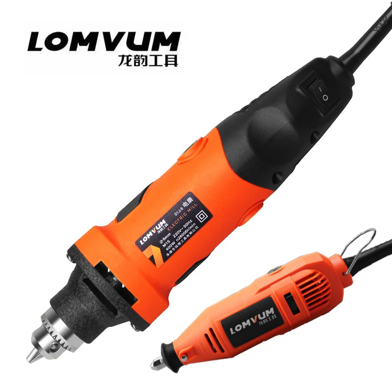 Миниатюрная электрическая дрель 350 Вт/400 Вт dremel с 6 позициями регулировки скорости