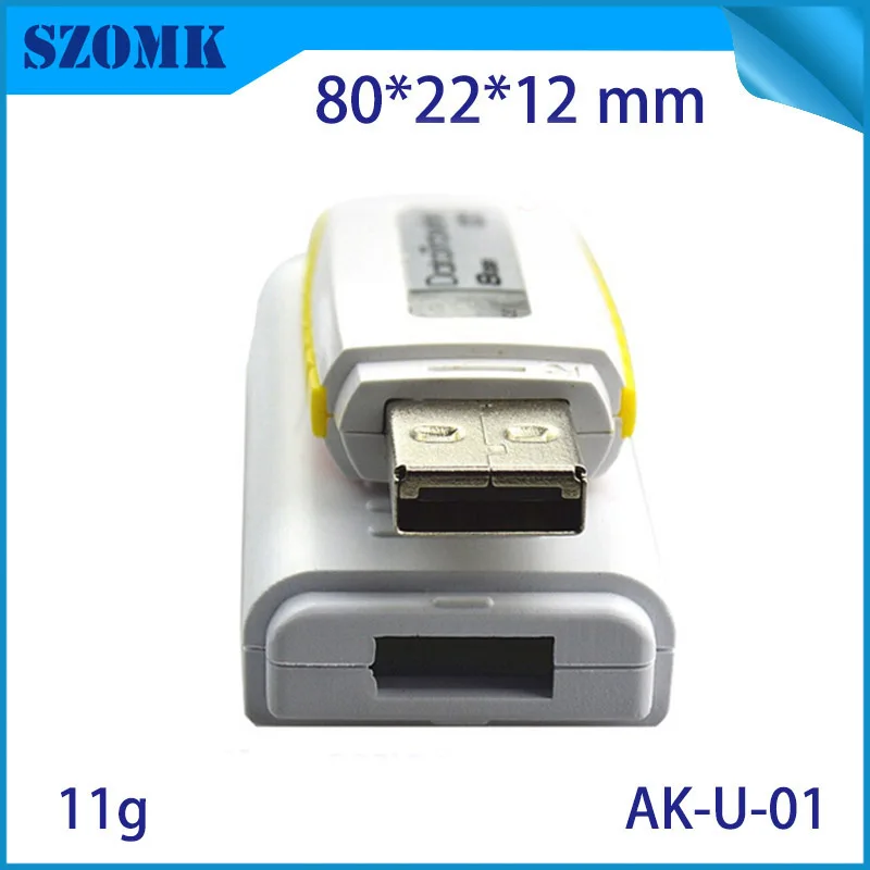 Szomk пластиковый usb корпус diy электронная проектная коробка (10 шт.) 80*22*12 мм палка