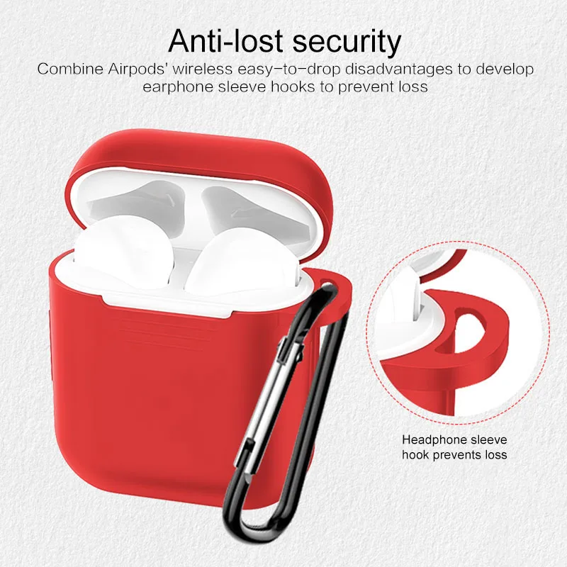 Силиконовый чехол для Airpods беспроводные Bluetooth наушники защитный гарнитура