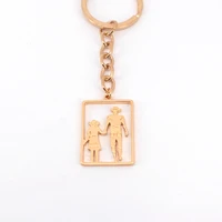 hzew family member key chains mom father daughter son keychain