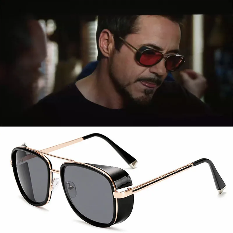 Мужские и женские квадратные солнцезащитные очки в стиле панк брендовые