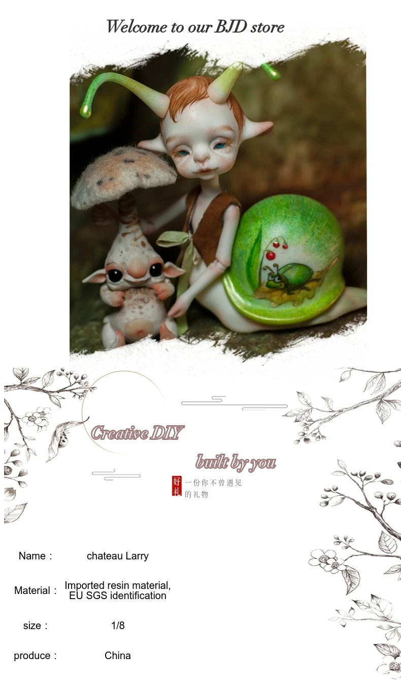 Bjd 1/8 boneca-Ларри пекено Карол олюс Ливр
