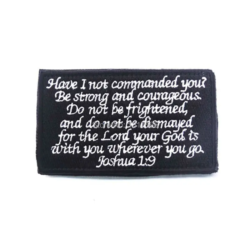 Вышитая эмблема библейские поговорки вышитые нашивки военные тактические