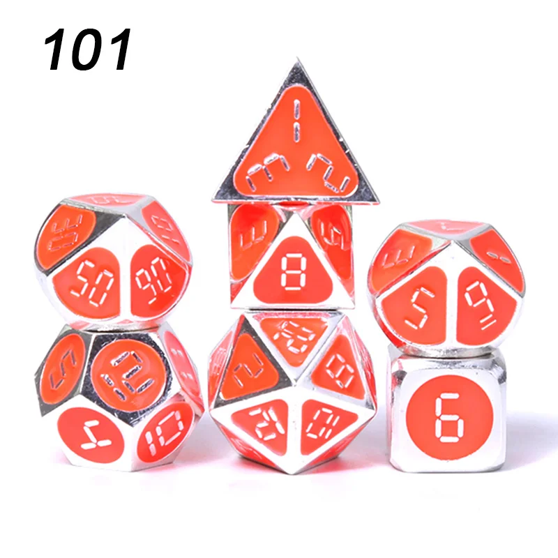 Chengshuo rpg кости Металлические dnd набор многогранных подземелья и дракона настольная игра цинковый сплав доступны в нескольких цветах d20 10 8 12 - Цвет: 101