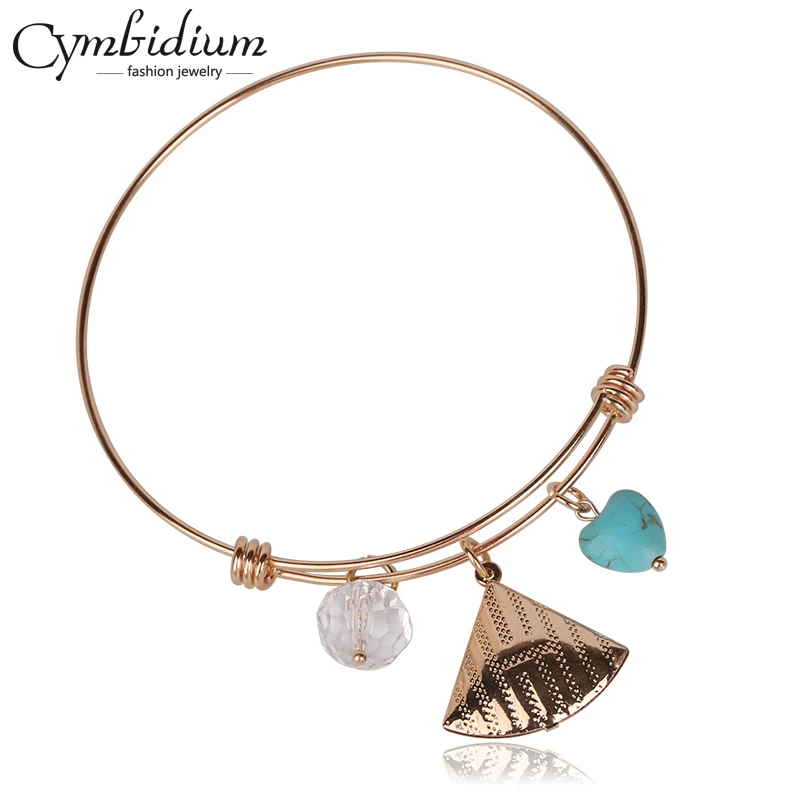 Браслеты для женщин золото/серебро сектор кулон Модные украшения отрегулировать