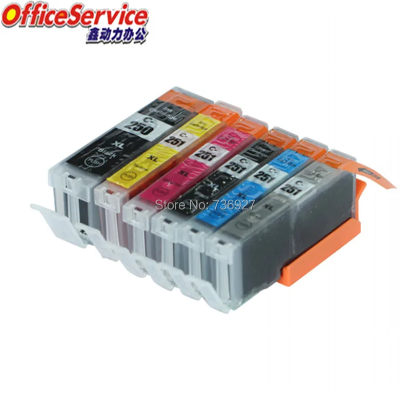 PGI 250 CLI 251 PGI250 CLI251 совместимый чернильный картридж для Canon PIXMA MG6320 MG7120 IP8720 MG7520 MG5420