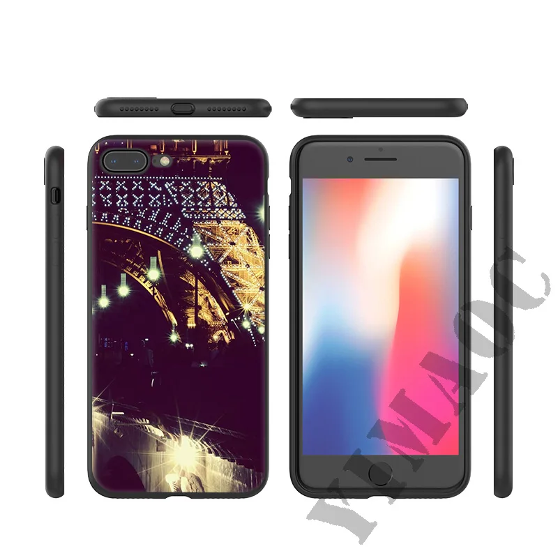 YIMAOC Eiffel Tower Paris Soft Silicone Case for iPhone 11 Pro Xr Xs Max X or 10 8 7 6 6S Plus 5 5S SE Cover |