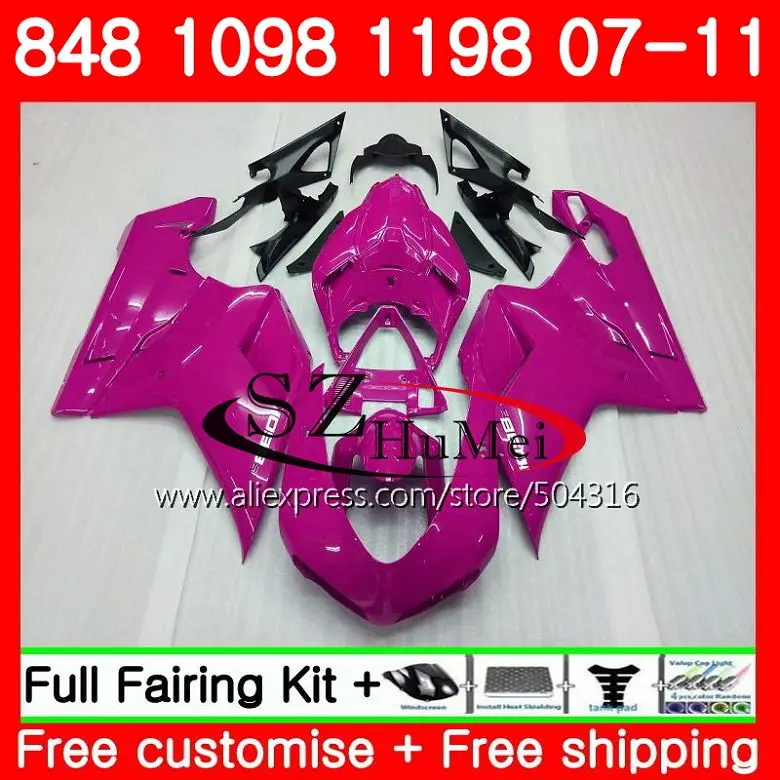 

Корпус для поездок на мотоцикле DUCATI 848R 1098R 848 1098 1198 07 08 09 10 11 79SH21 1098 S 848 S R 1198 S 2007 2008 2009 2010 2011 обтекатель глянцевый Роза