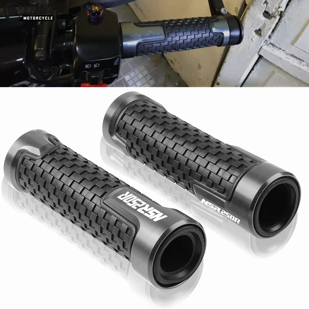 

Motobike Accessories Handlebar 7/8"22mm Aluminum Rubber Motorcycle Bike Handle bar Grips Handle Bar For Honda NSR250 MC18 MC21