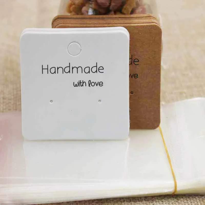 

Mulit size DIY handmade earring packing card cute stud/drop earring package & display card 100pcs+100oppbag per lot