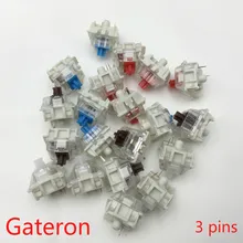 Gateron 기계식 키보드용 SMD 스위치, 핫 스왑, RGB 블랙, 레드, 브라운, 블루, 클리어 그린, 옐로우 스위치, GK61GK64 RK68, 3 핀