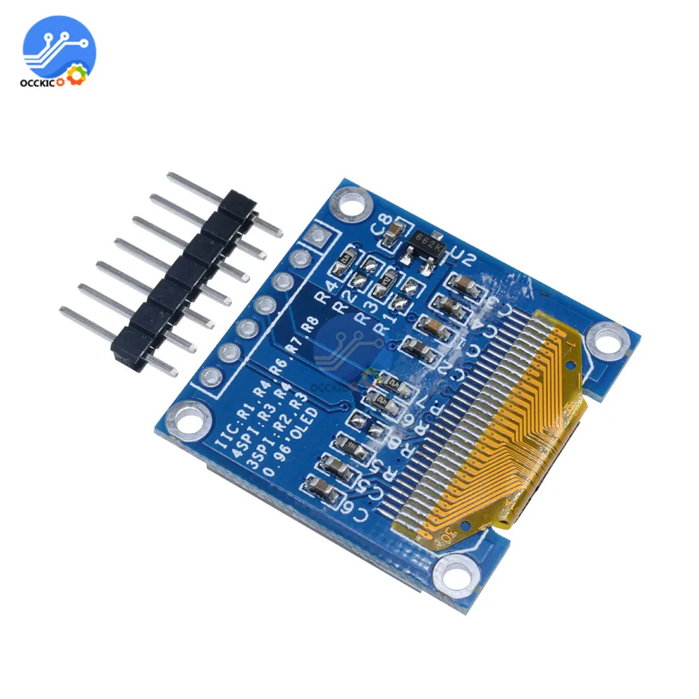 0 96 дюймовый Последовательный модуль OLED дисплея IIC 128X64 I2C для связи SSD1306 12864