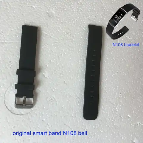 2019 оригинальный силиконовый браслет для smartband n108, ремешок на запястье, черный ремешок, съемный ремешок