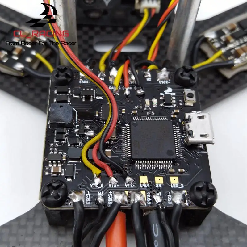 Контроллер полета CL_RACING F4 AIO с разъемом для sd карты Betaflight OSD поддержкой DSHOT ESC STM32 36x36