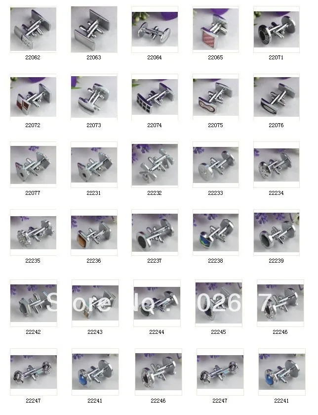 

6 Pairs White gold plate fashion Cuff link Cufflinks #22443