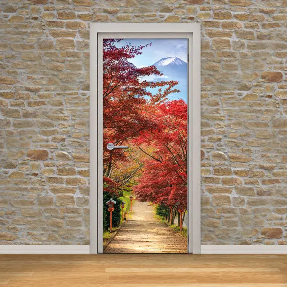 3D путь к креплению двери Фудзи Настенные обои фотообои настенная печать наклейка