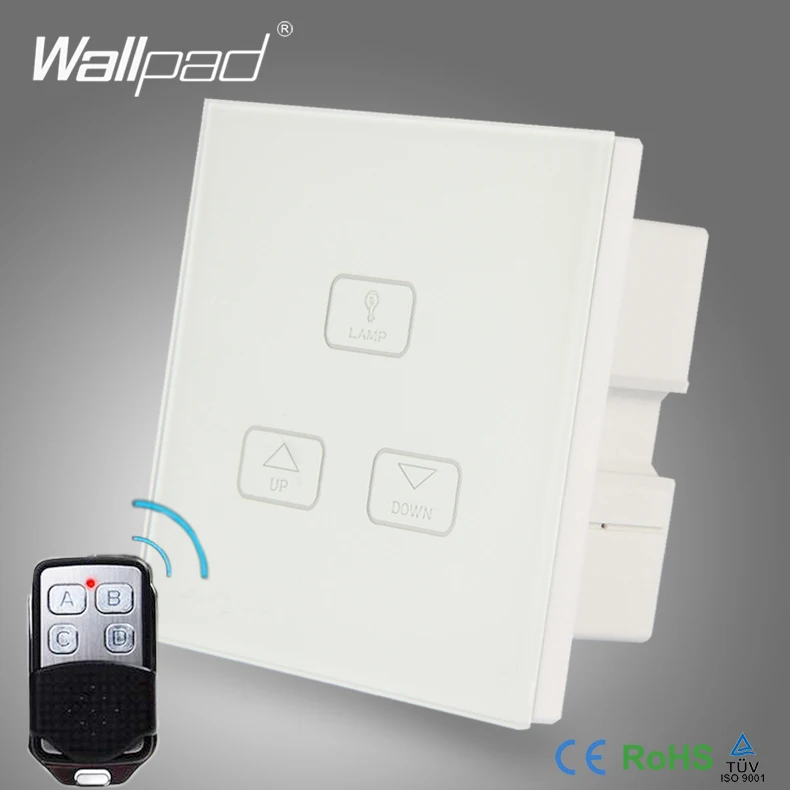 Remote Dimming Control Switch Wallpad Modern White Glass LED Light Wirelss 3 Gang 2 Way Touch Dimmer | Обустройство дома