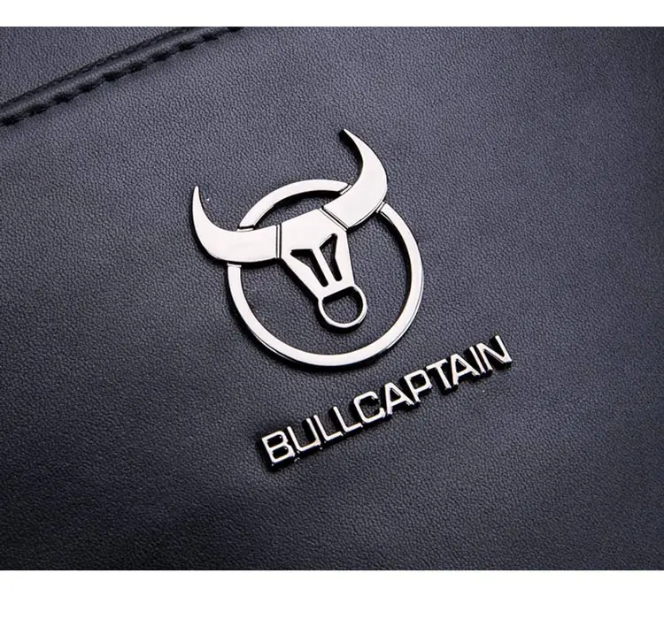 Кожаный многофункциональный мужской рюкзак для компьютера BULLCAPTAIN, модная Простая мужская дорожная сумка, мужская сумка для хранения