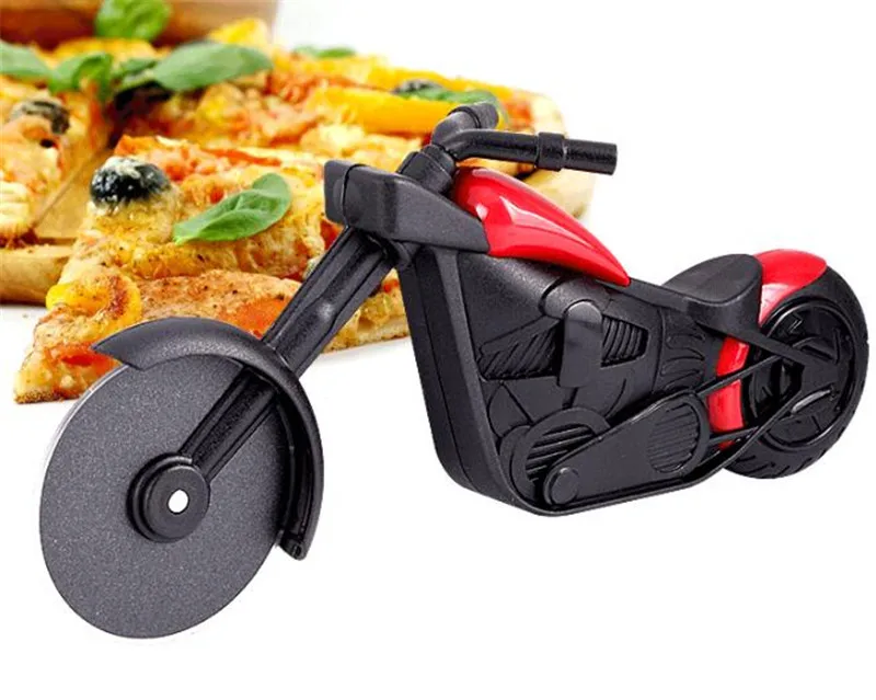 

Pizza Knife Pizza Wheel Cutter 1Pc Motorcycle Stainless Steel Motorbike Roller Chopper Slicer Peel Knives