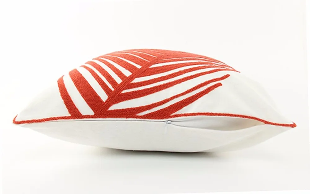 Высококачественный Чехол на подушку ESSIE HOME с вышивкой цепочкой из хлопка и холста