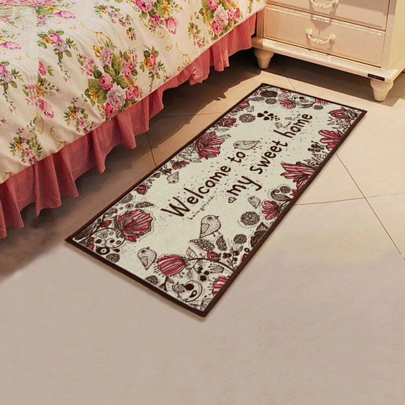 linen door mats for entrance door anti slip living room hallway floor mats kitchen bathroom rug bedroom carpets bedside foot mat free global shipping