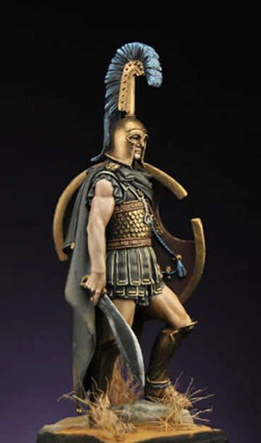 Неокрашенный набор 1/24 75 мм древнегреческий HOPLITE 75 мм рисунок старинная фигура набор смолы