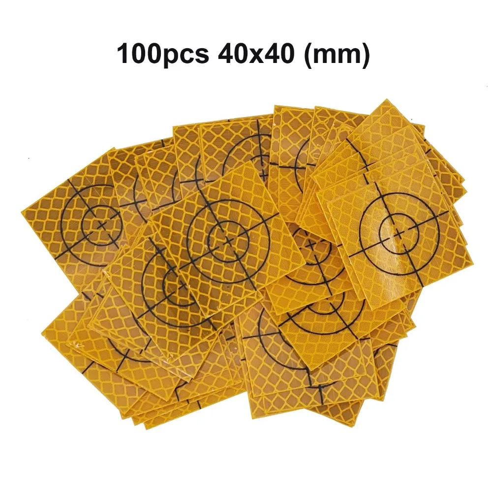 

100pcs YELLOW Reflector Sheet 40 x 40 mm Reflective target FOR total station
