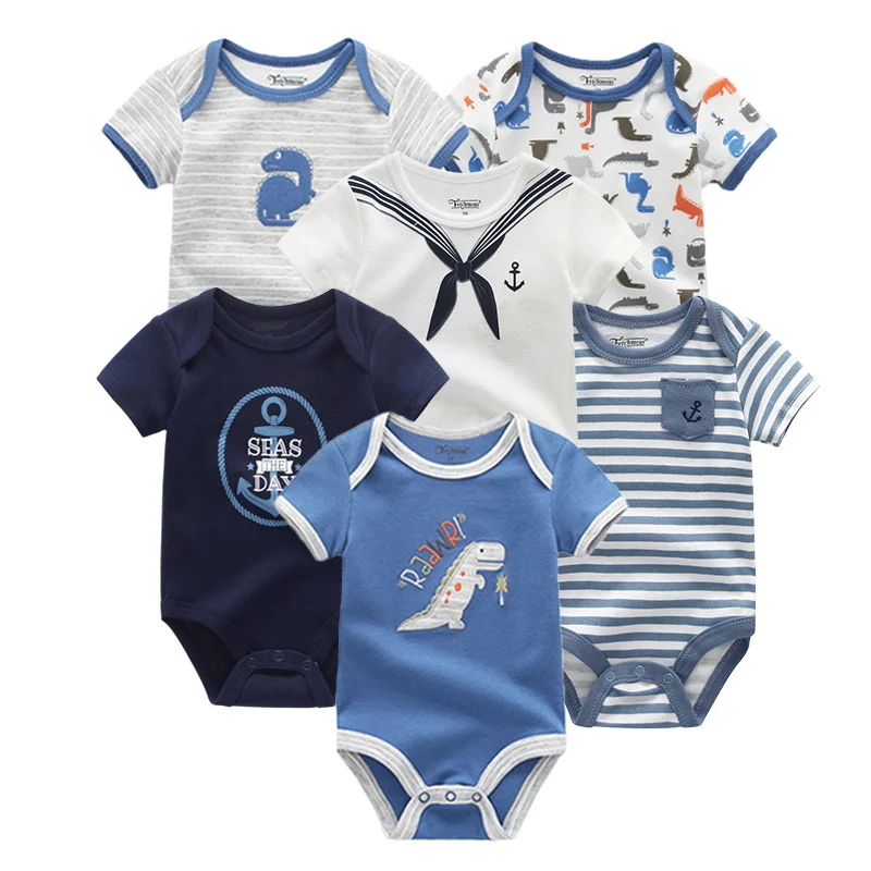 Clothing Sets6700 Г., 6 шт./партия, детская одежда хлопковая одежда с единорогом для маленьких девочек Одежда для новорожденных мальчиков Комплекты одежды для малышей с короткими рукавами Roupa de - Цвет: Clothing Sets6700