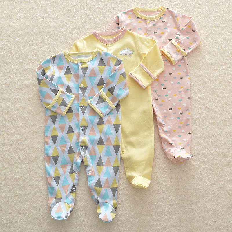 

Комбинезоны для младенцев, 100% хлопок, 3 шт./комплект